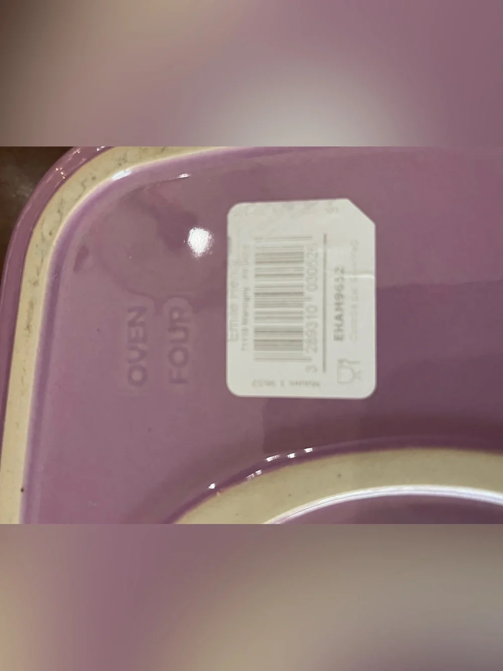 NWT Emile Henry France Ceramic Rectangular Baking Dish Lavender/Lilac 14”